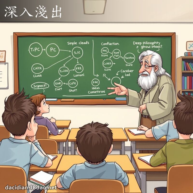 深入淺出 - 國語大辭典配圖