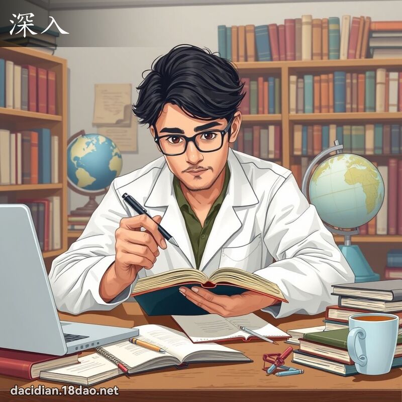 深入 - 國語大辭典配圖