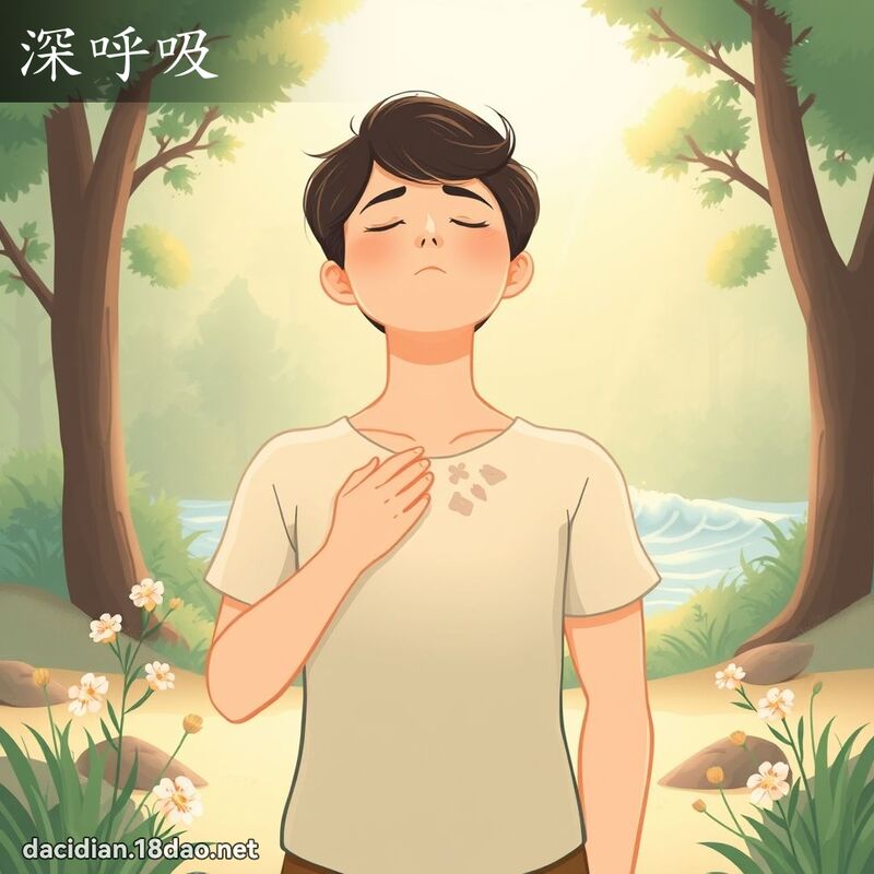 深呼吸 - 国语大辞典配图