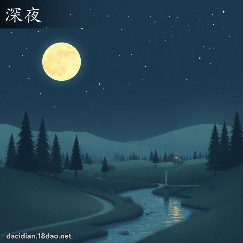 深夜 - 國語大辭典配圖