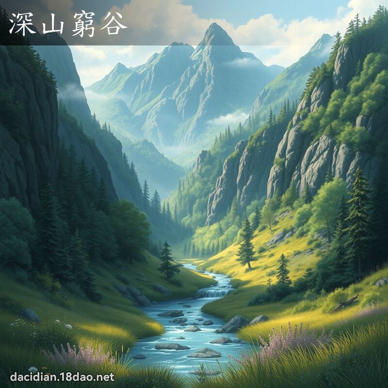 深山窮谷 - 國語大辭典配圖