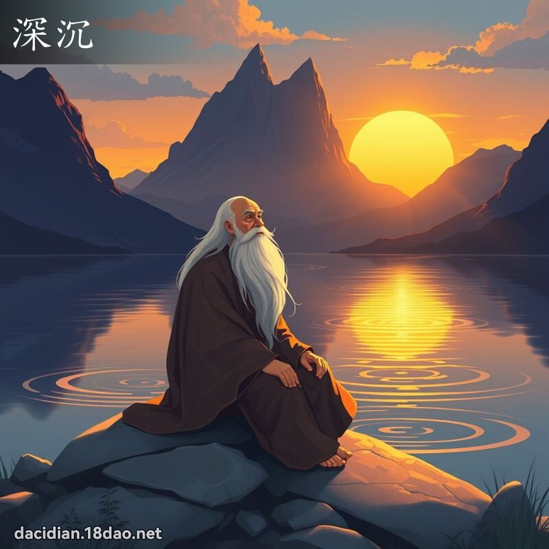 深沉 - 国语大辞典配图