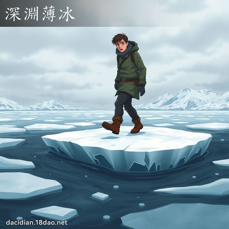 深渊薄冰 - 国语大辞典配图