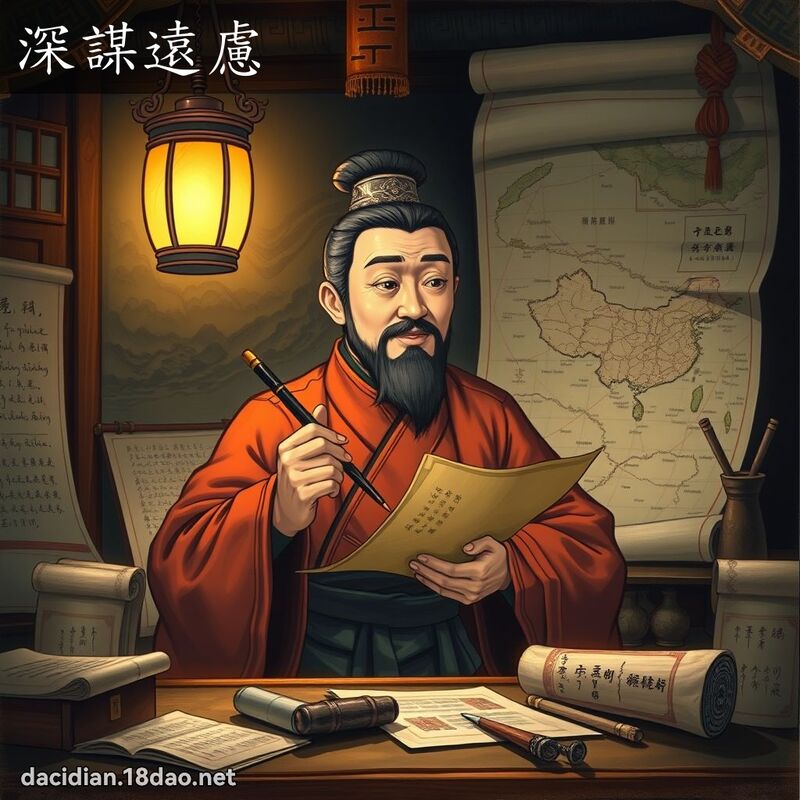 深谋远虑 - 国语大辞典配图