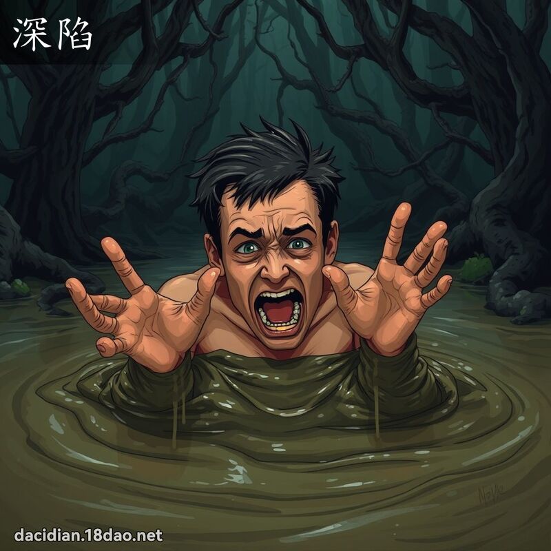 深陷 - 國語大辭典配圖