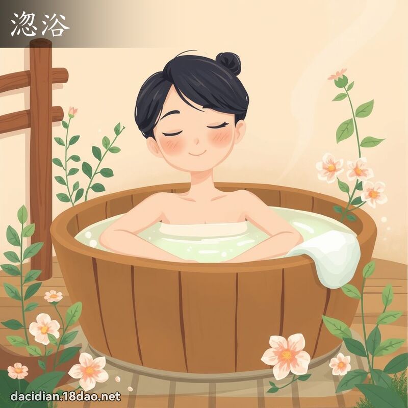 淴浴 - 国语大辞典配图