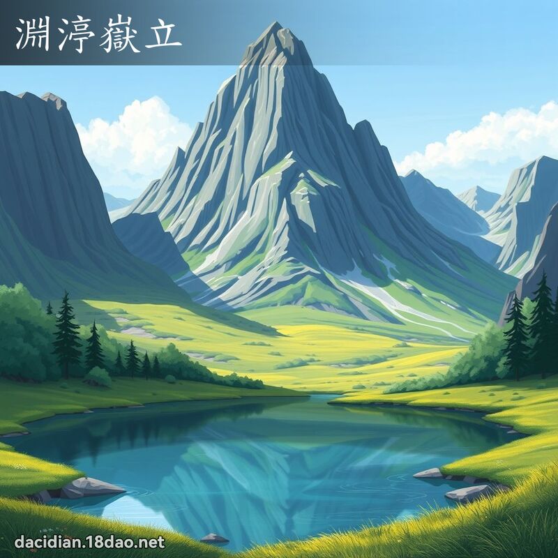 淵渟嶽立 - 國語大辭典配圖