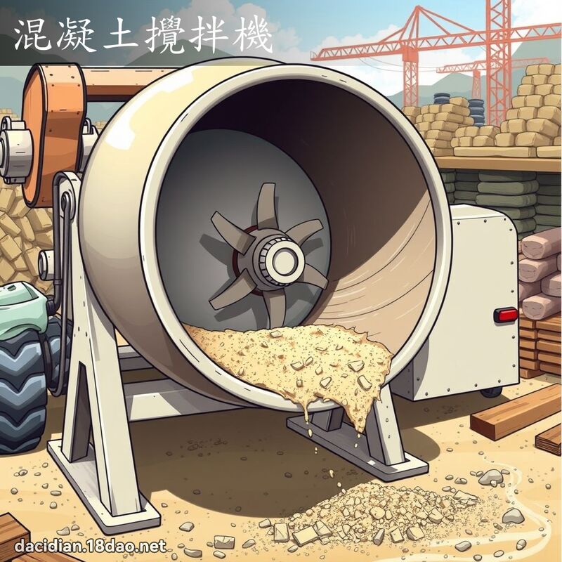 混凝土攪拌機 - 國語大辭典配圖