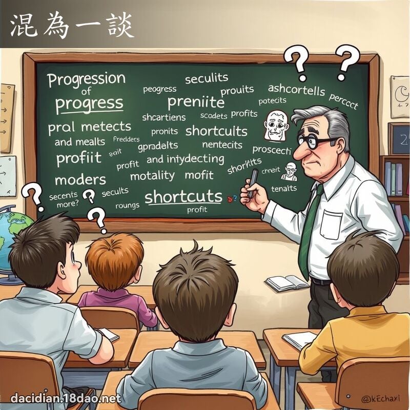 混為一談 - 國語大辭典配圖