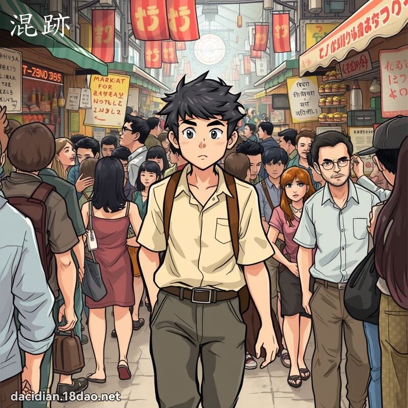 混跡 - 国语大辞典配图