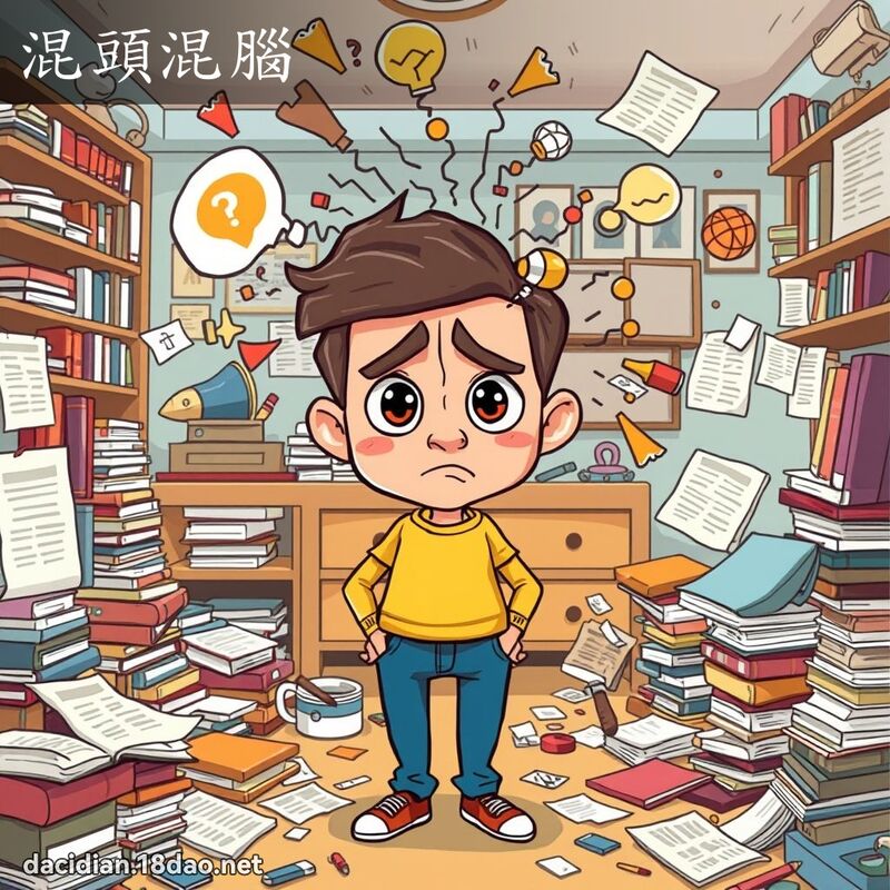 混頭混腦 - 國語大辭典配圖