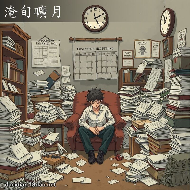 淹旬旷月 - 国语大辞典配图