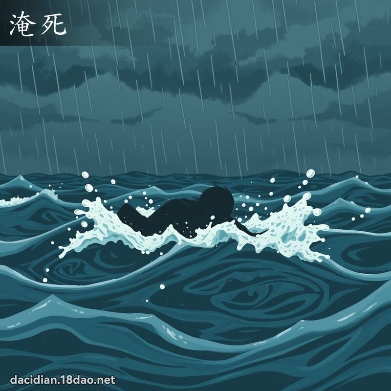 淹死 - 国语大辞典配图