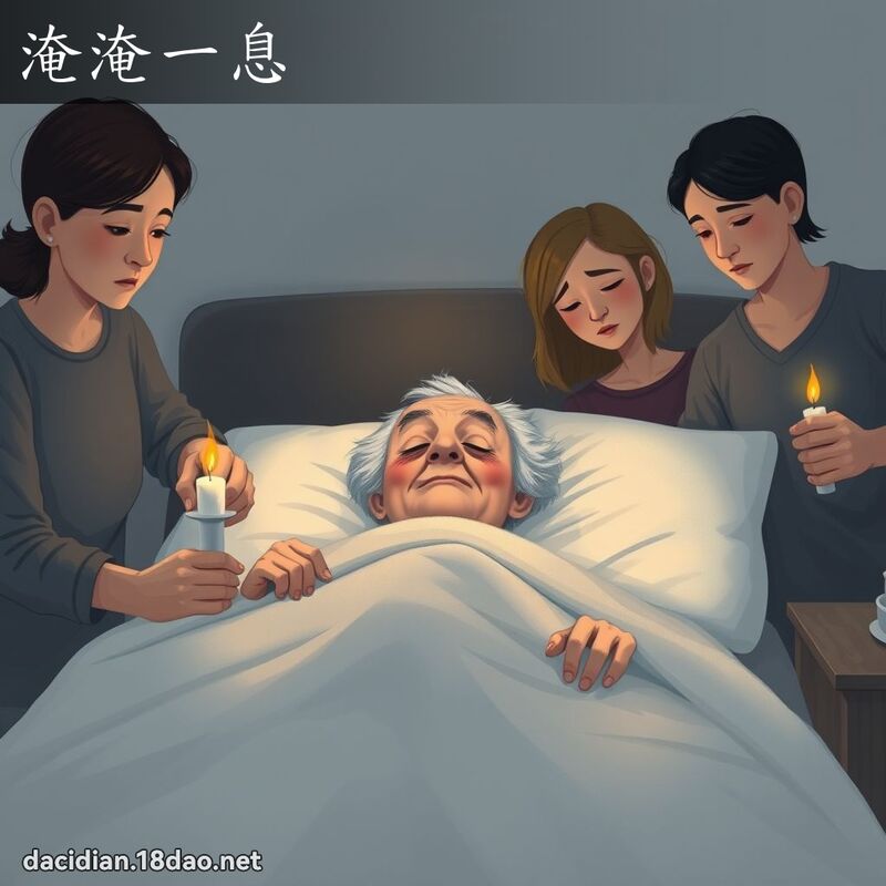 淹淹一息 - 國語大辭典配圖