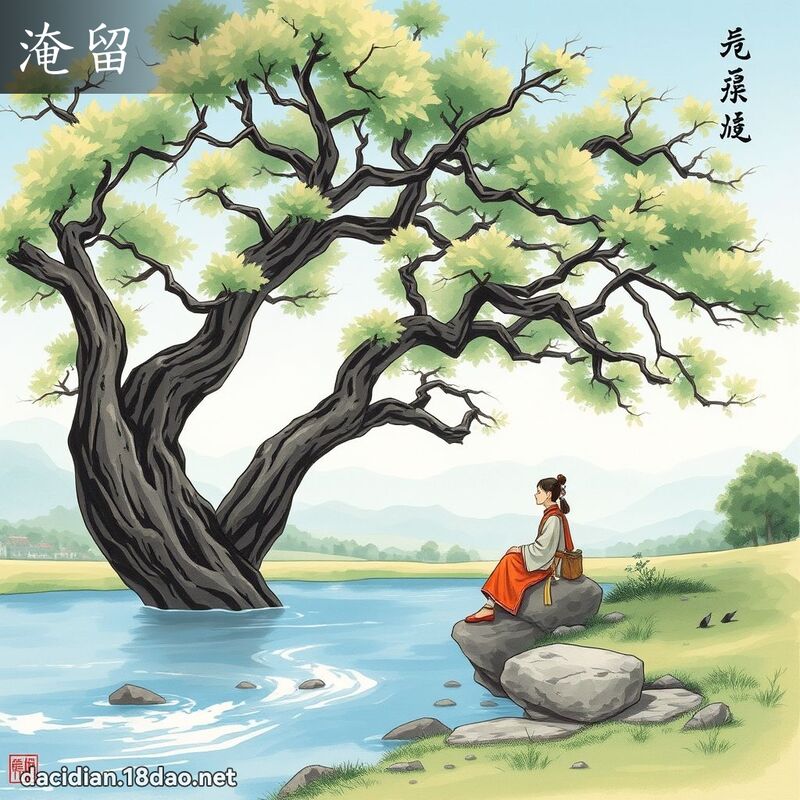 淹留 - 国语大辞典配图