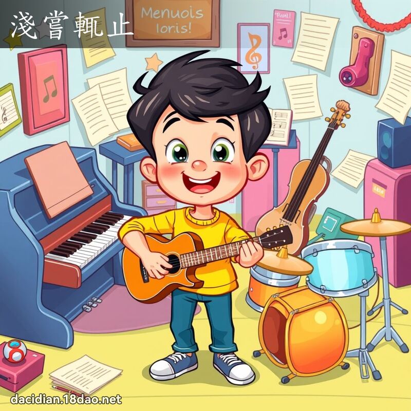 淺嘗輒止 - 國語大辭典配圖