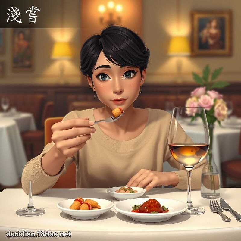 浅尝 - 国语大辞典配图