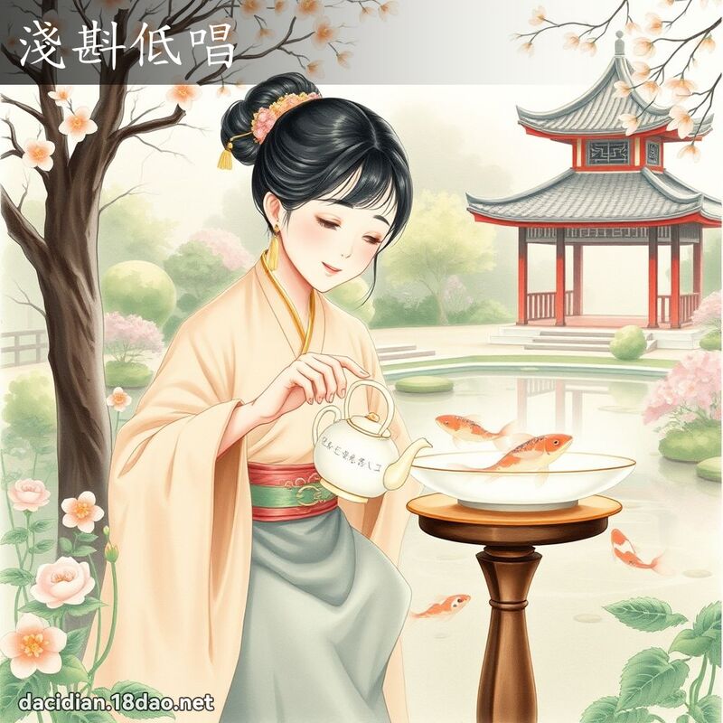 淺斟低唱 - 國語大辭典配圖