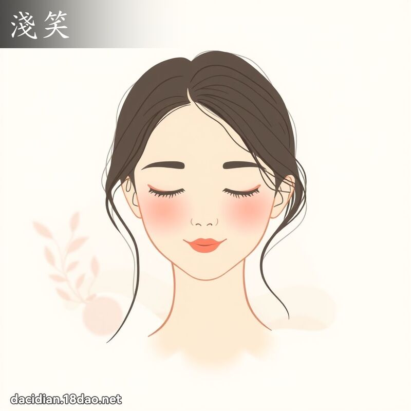 淺笑 - 國語大辭典配圖