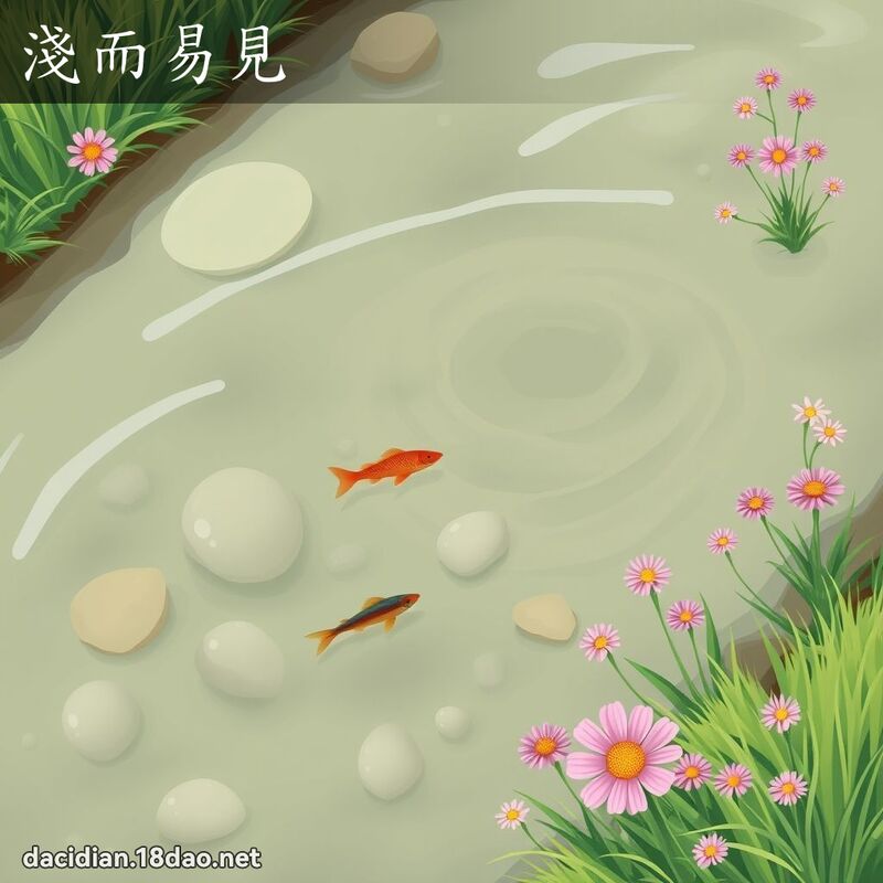 淺而易見 - 國語大辭典配圖