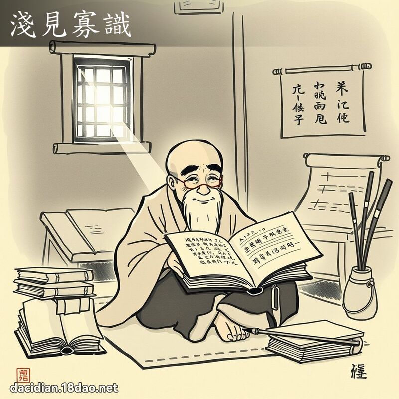 淺見寡識 - 國語大辭典配圖
