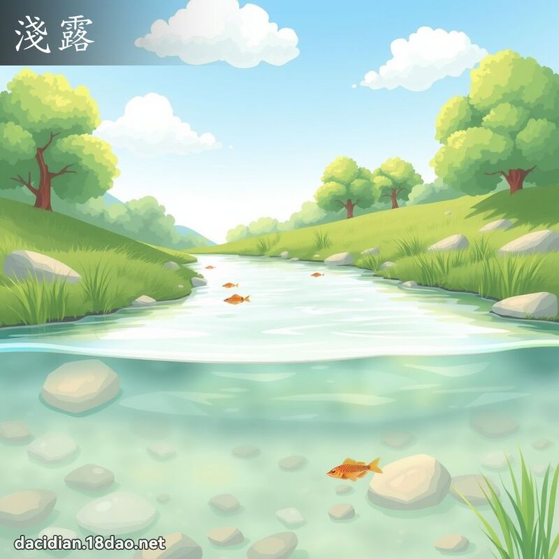 淺露 - 國語大辭典配圖