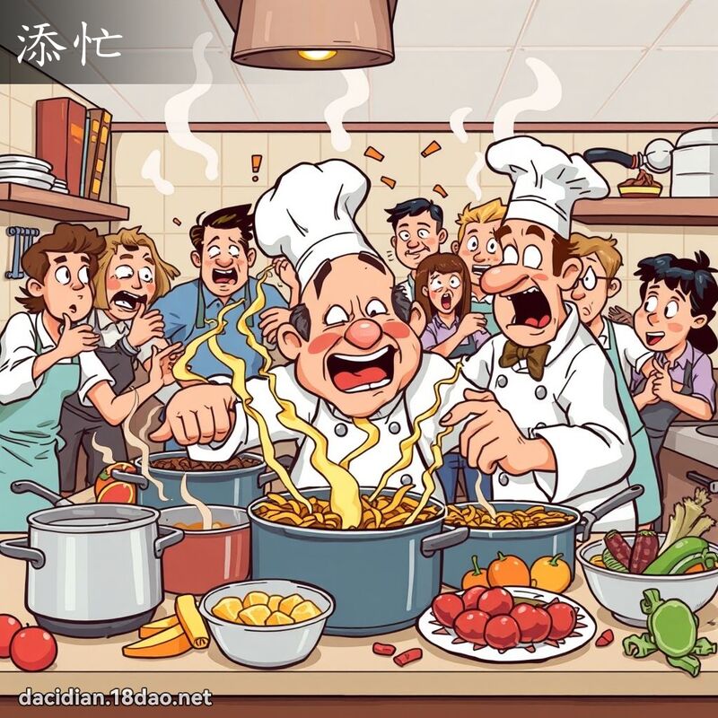 添忙 - 国语大辞典配图
