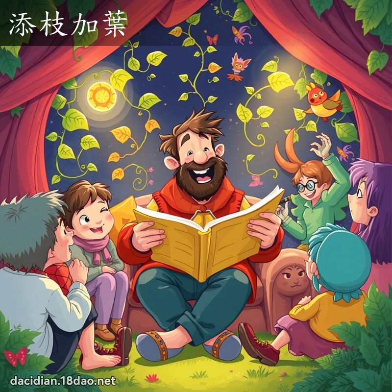 添枝加葉 - 國語大辭典配圖