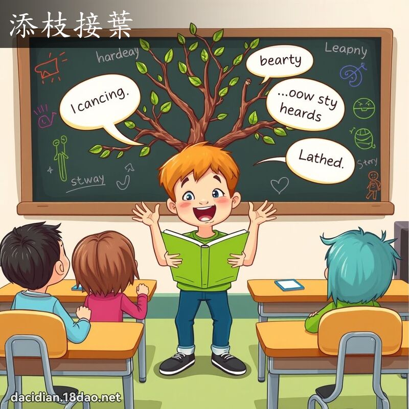 添枝接叶 - 国语大辞典配图