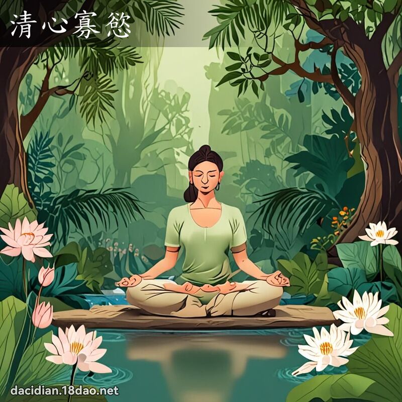清心寡慾 - 国语大辞典配图