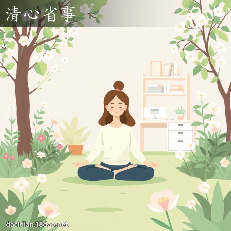 清心省事 - 国语大辞典配图