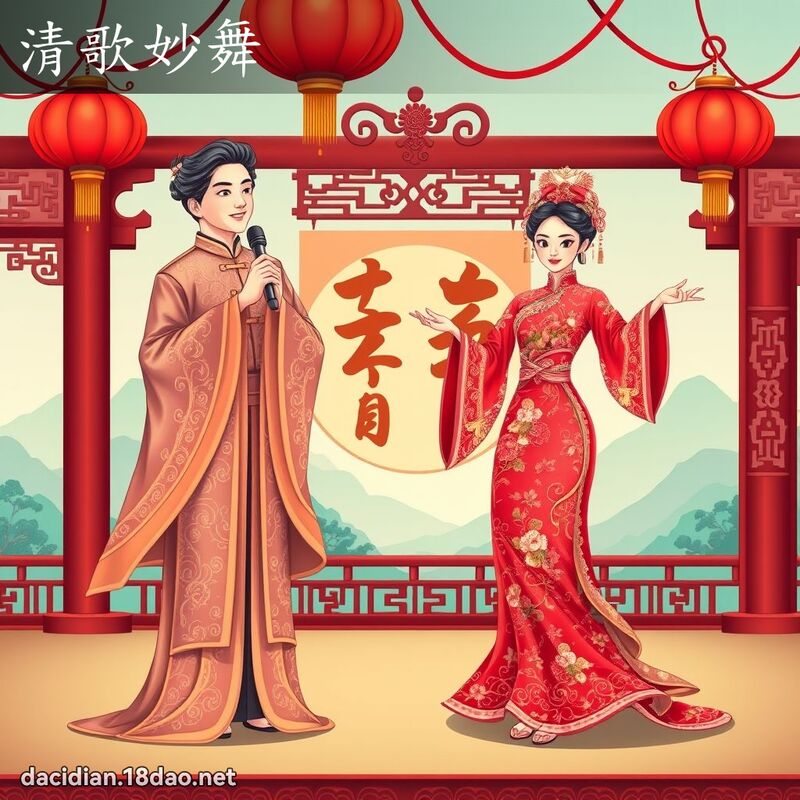 清歌妙舞 - 國語大辭典配圖