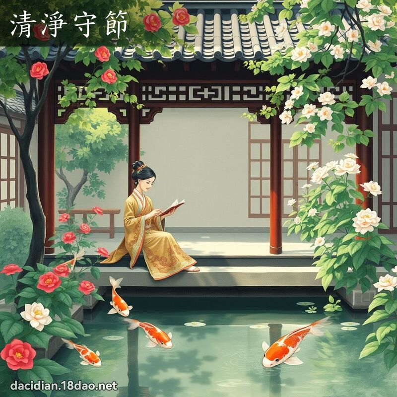 清净守节 - 国语大辞典配图