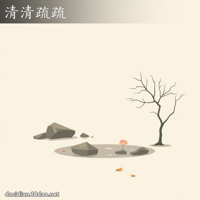清清疏疏 - 国语大辞典配图