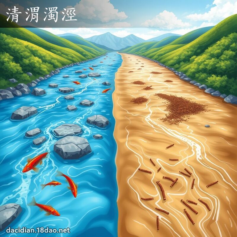 清渭浊涇 - 国语大辞典配图
