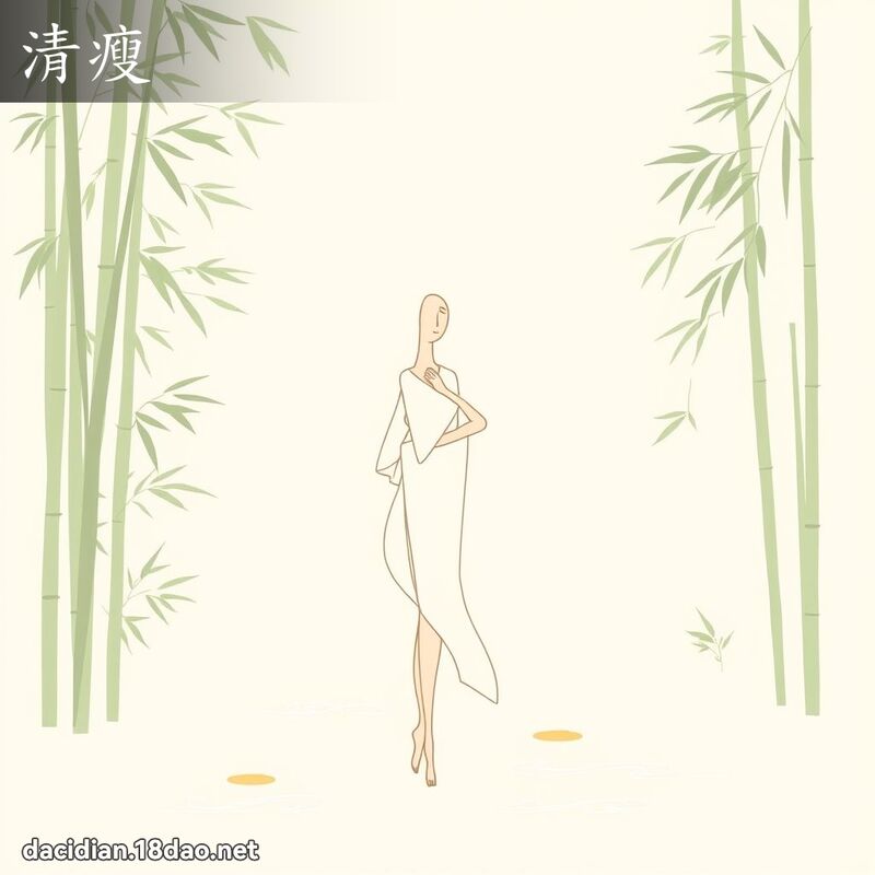 清瘦 - 國語大辭典配圖