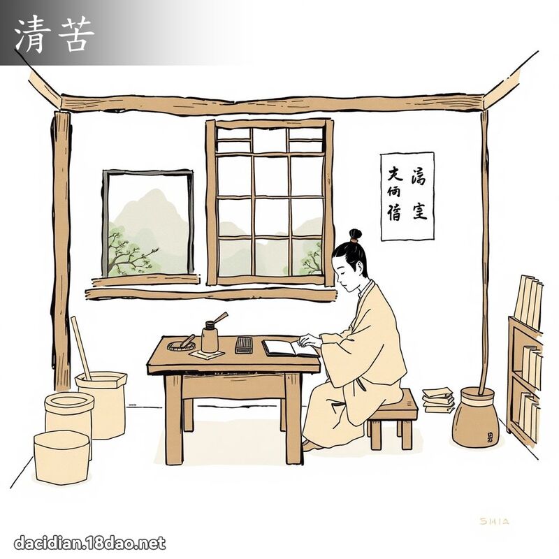 清苦 - 国语大辞典配图