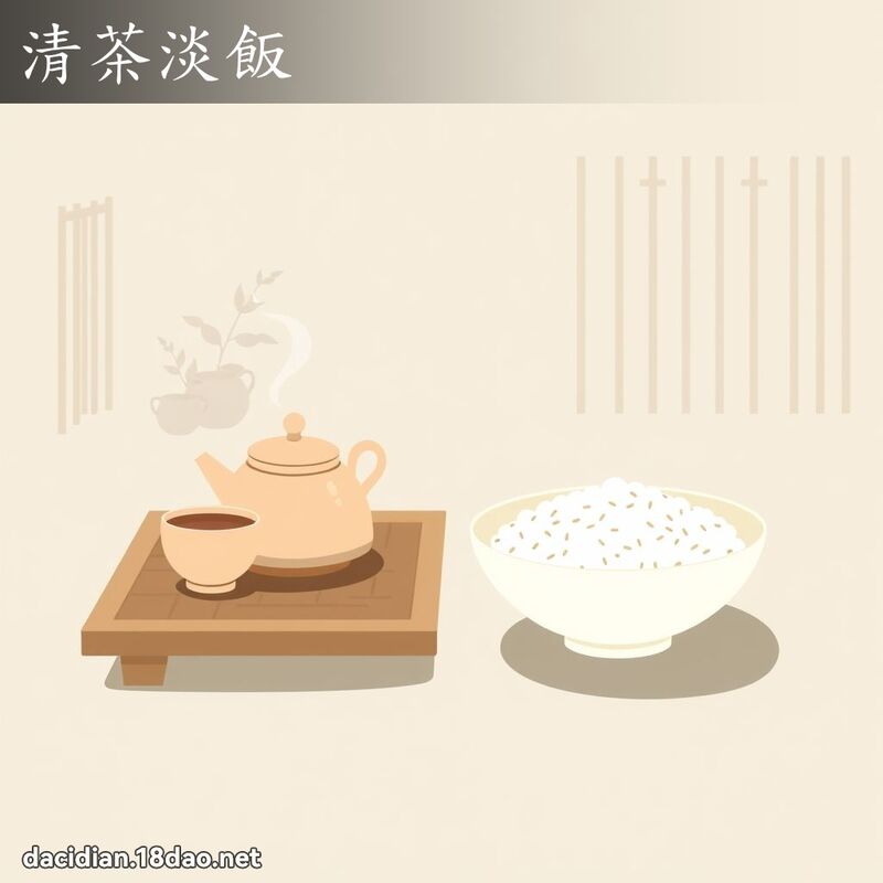 清茶淡饭 - 国语大辞典配图