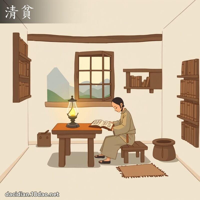 清贫 - 国语大辞典配图
