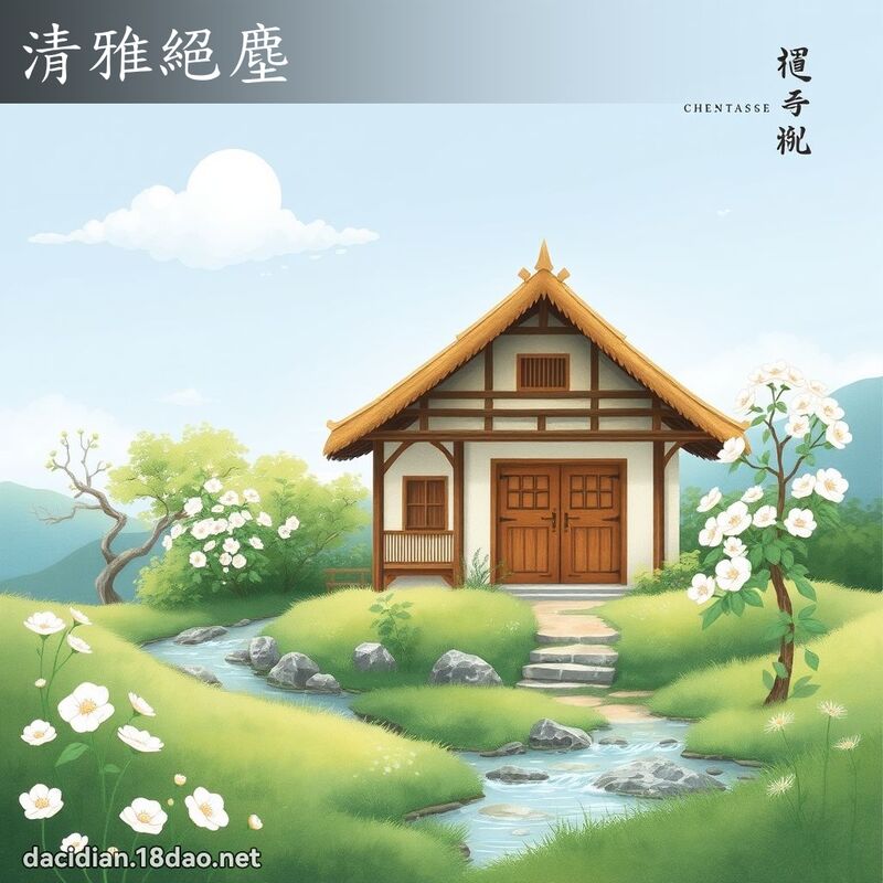 清雅絕塵 - 國語大辭典配圖