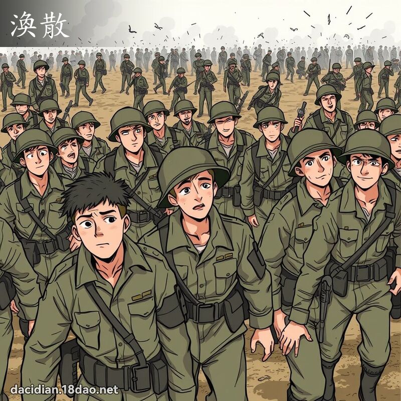 渙散 - 國語大辭典配圖