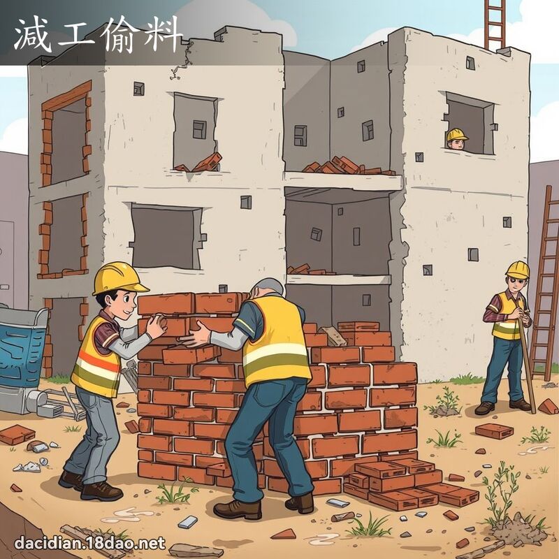 减工偷料 - 国语大辞典配图