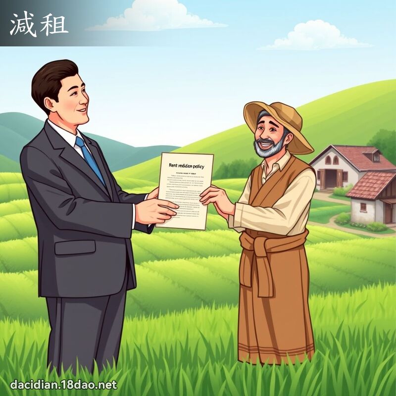 减租 - 国语大辞典配图