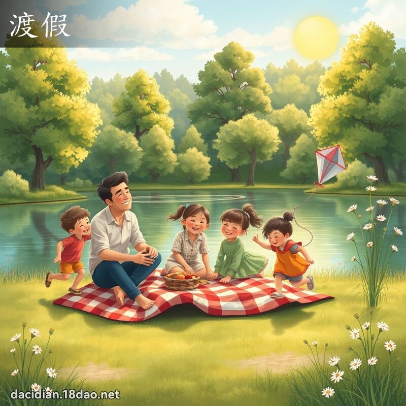 渡假 - 國語大辭典配圖