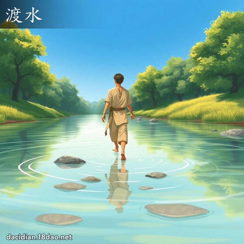 渡水 - 國語大辭典配圖