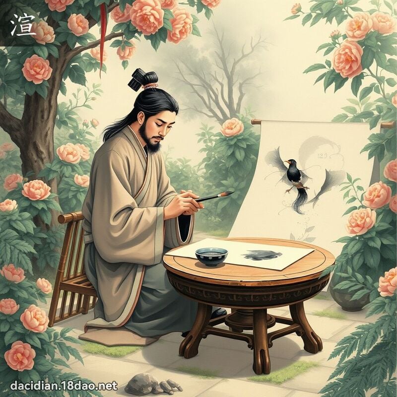 渲 - 國語大辭典配圖
