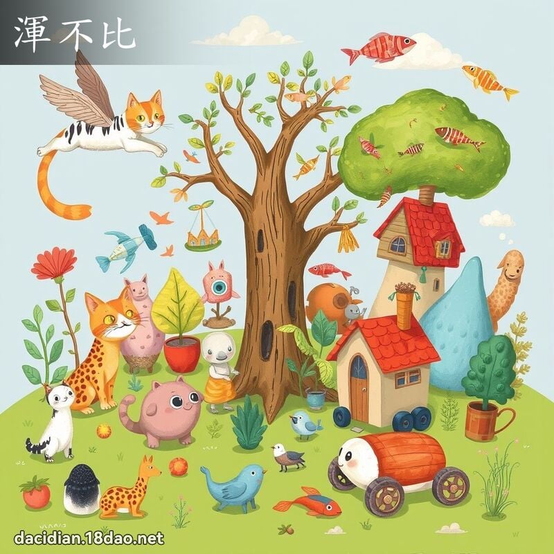 浑不比 - 国语大辞典配图