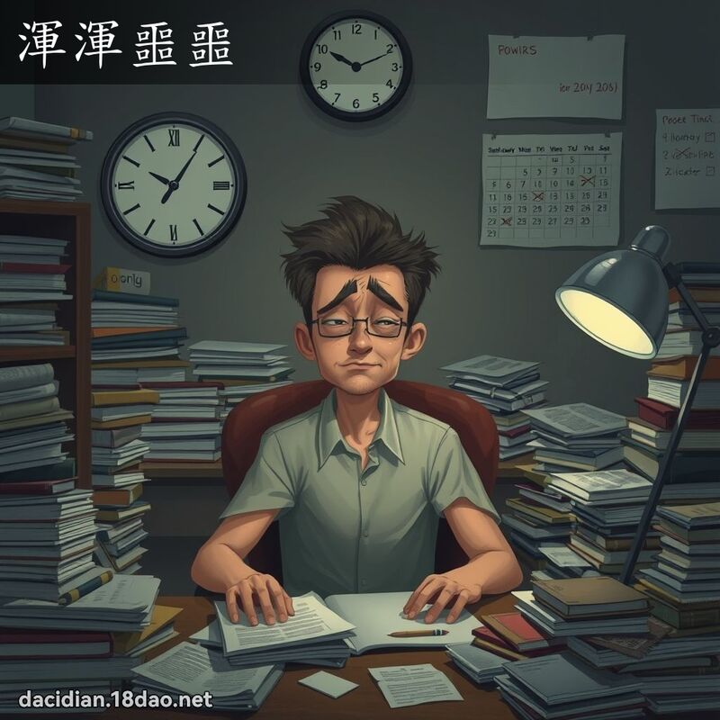 浑浑噩噩 - 国语大辞典配图