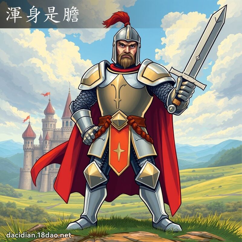 浑身是胆 - 国语大辞典配图