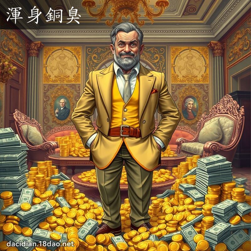 渾身銅臭 - 國語大辭典配圖